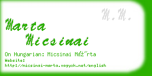 marta micsinai business card